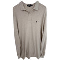Polo Ralph Lauren Long Sleeve Polo Shirt Mens XL Beige Pony Logo Classic Fit
