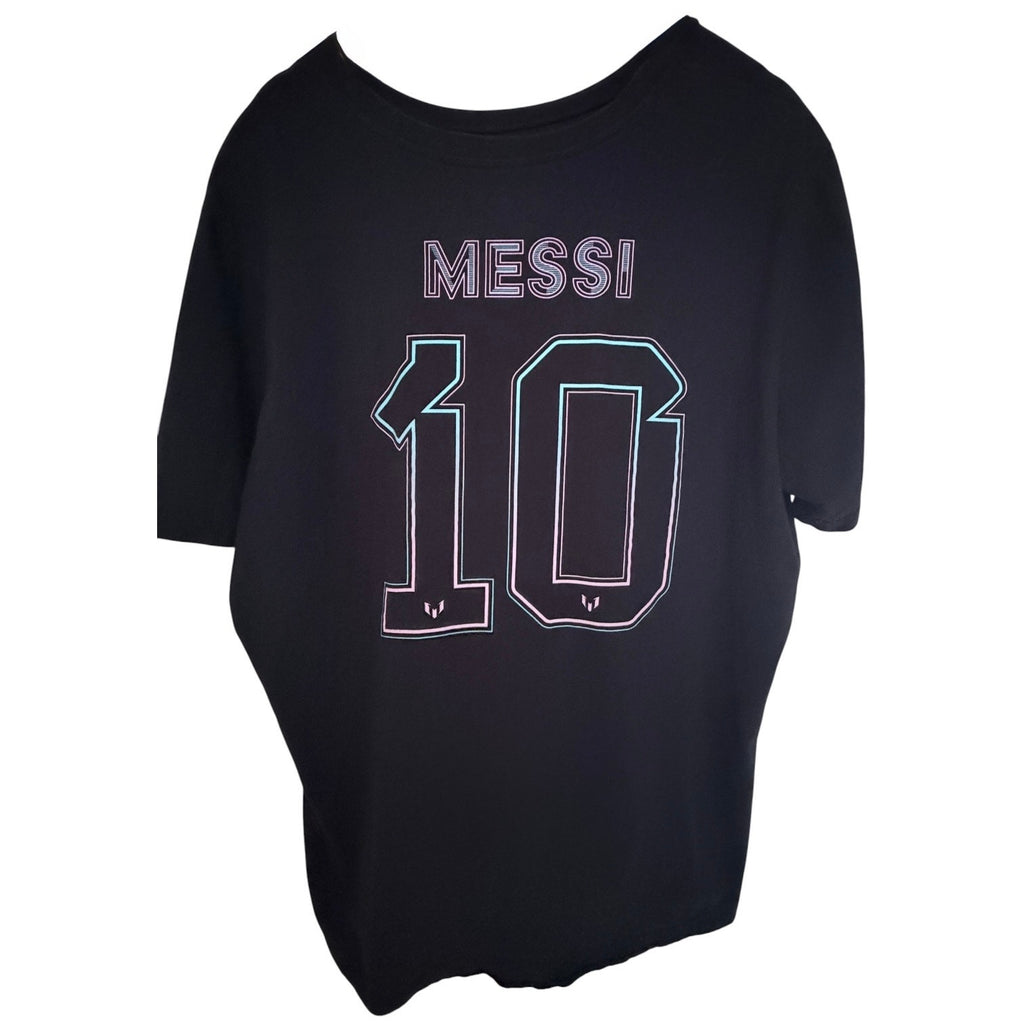 Adidas Lionel Messi Number 10 Soccer T Shirt Mens 2XL Black Graphic Tee