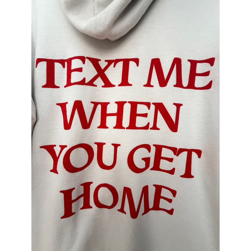 Lonely Ghost White Red Embroidered Logo Hoodie Unisex XL