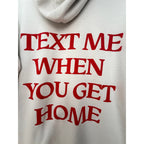 Lonely Ghost White Red Embroidered Logo Hoodie Unisex XL