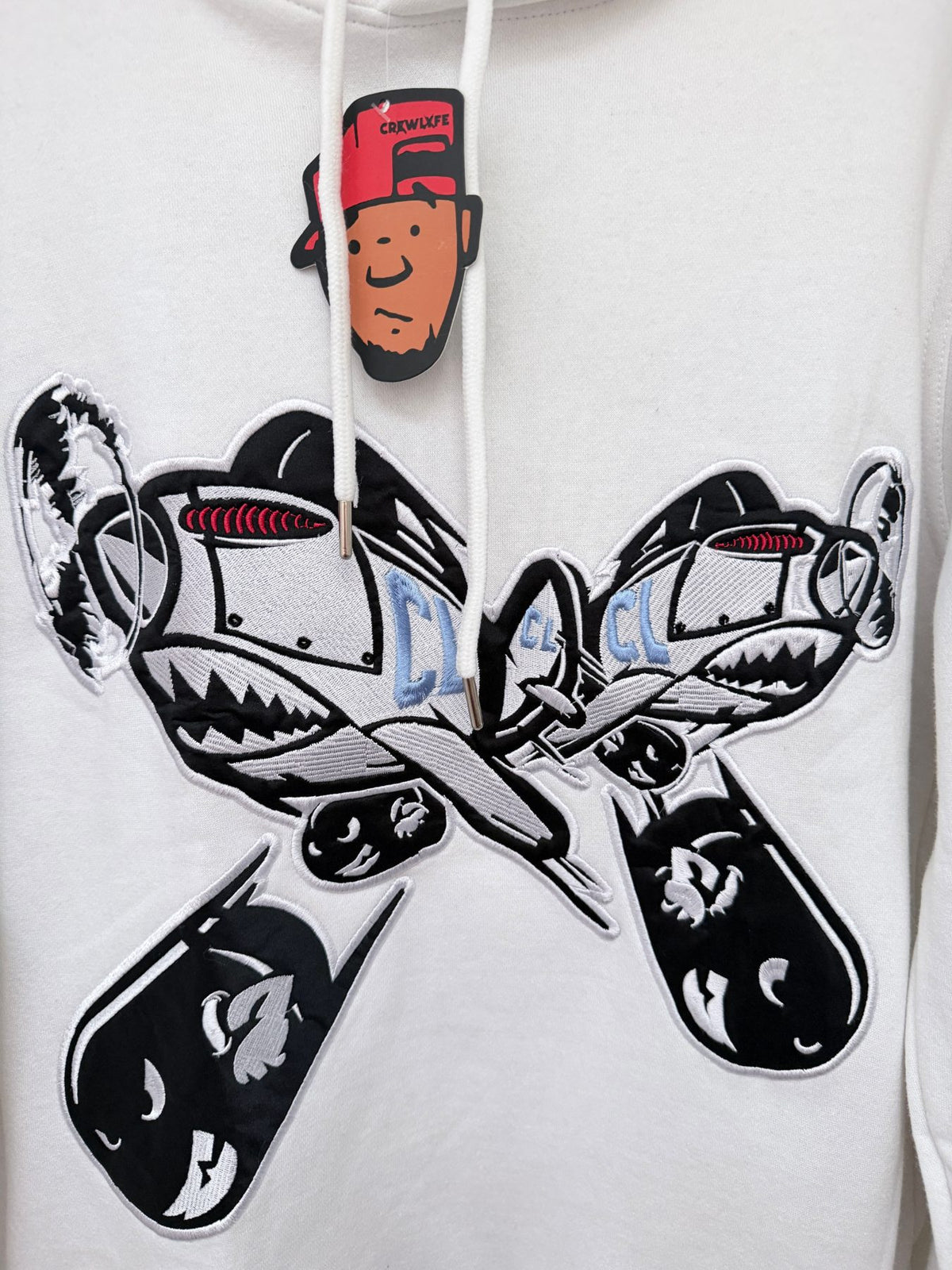 Crew Lyfe Men's White X Anniversary Hoodie — view 4