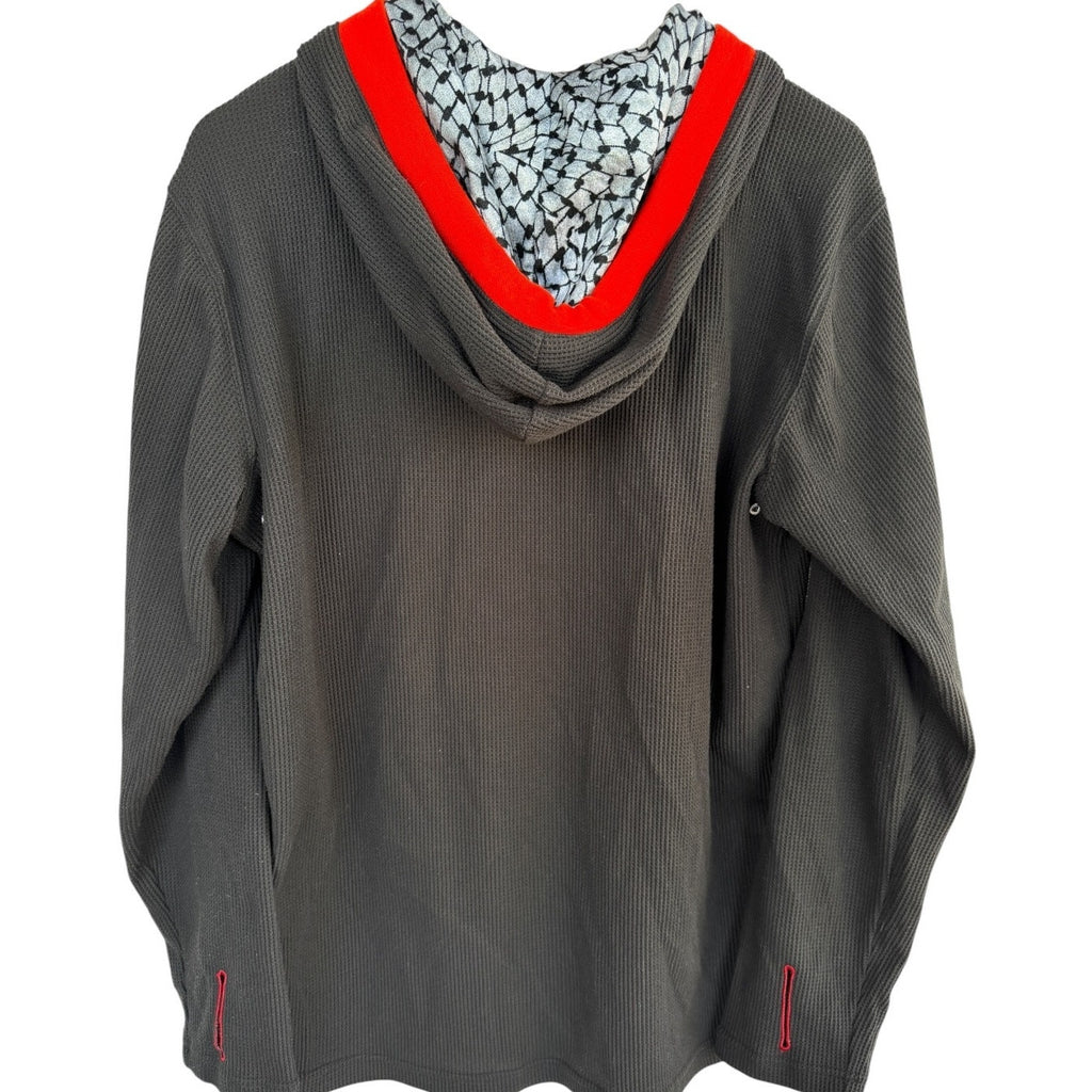 Burton DryRide Hoodie Mens Medium Black Red Snowboard Ski Pullover