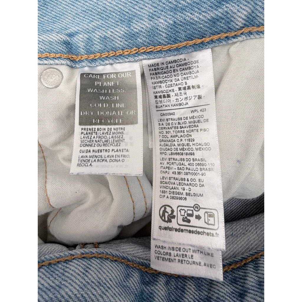 Levis 501 Jeans Womens Size 30x30 Light Wash Distressed Denim Pants