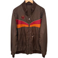 Quiksilver Men's Brown Colorblock Fleece Jacket — front view
