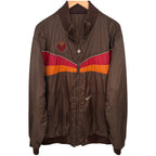 Quiksilver Men's Brown Colorblock Fleece Jacket — front view