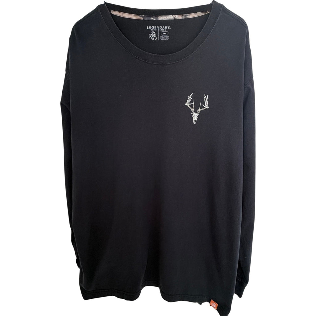 Legendary Whitetails Long Sleeve Shirt Mens 2XL Black Deer Hunting Graphic