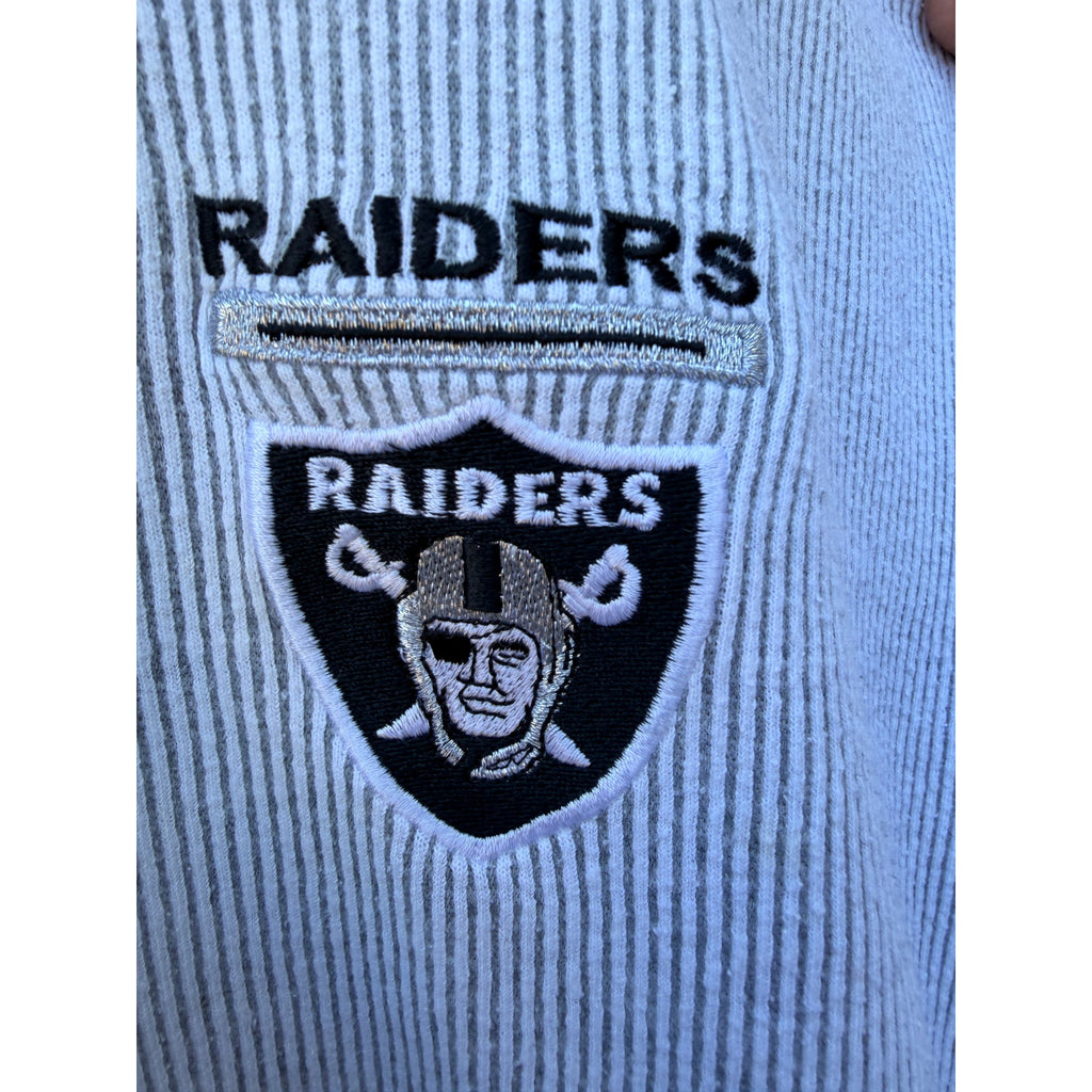 NFL Las Vegas Raiders Ribbed Crewneck Sweatshirt Large