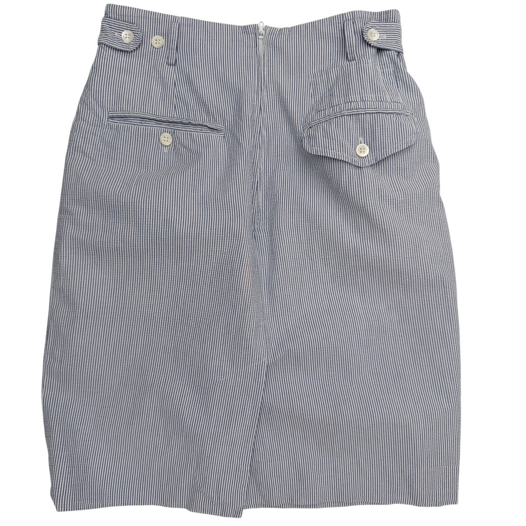Ralph Lauren Skirt Womens Size 2 Blue White Seersucker Striped Mini Skirt