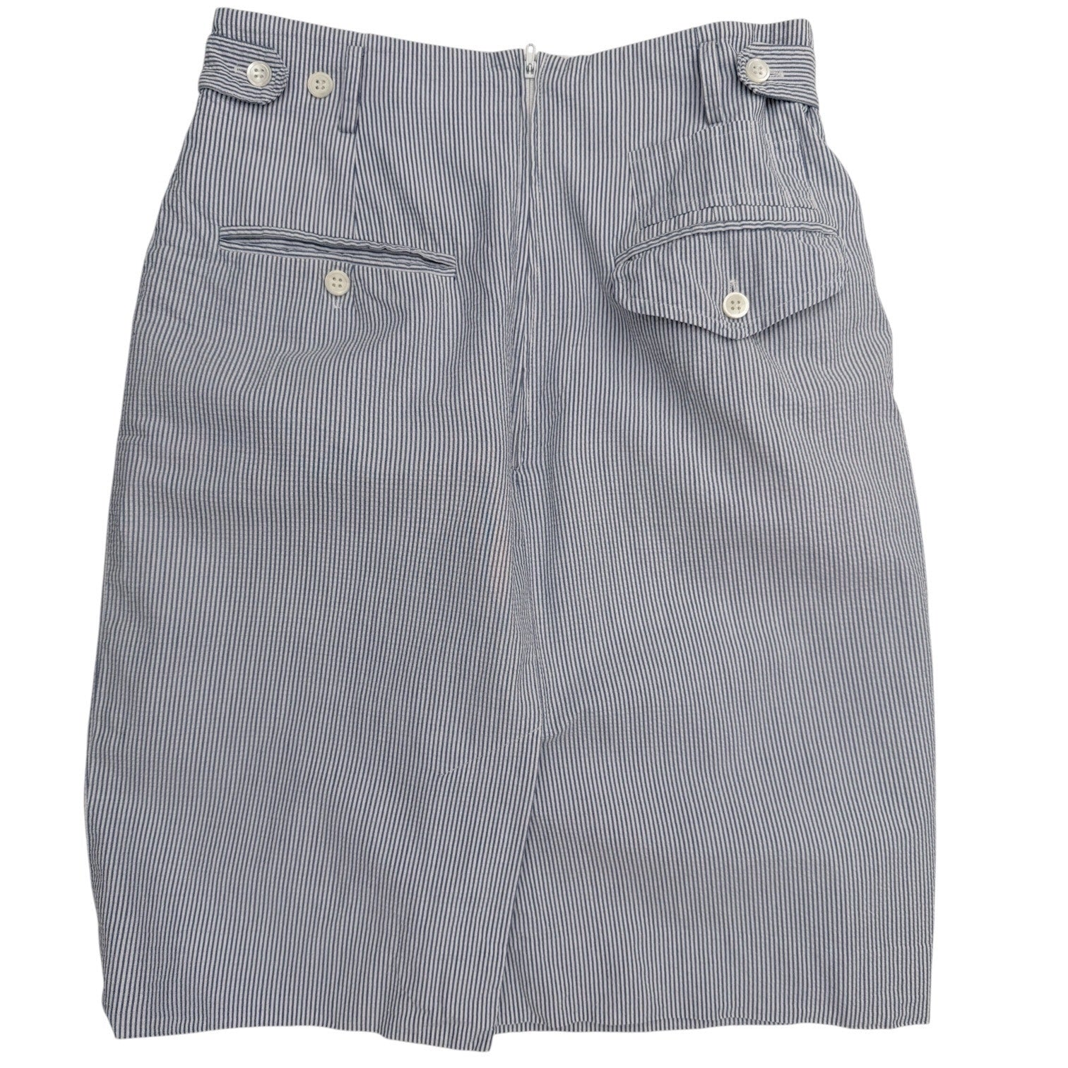 Ralph Lauren Skirt Womens Size 2 Blue White Seersucker Striped Mini Skirt