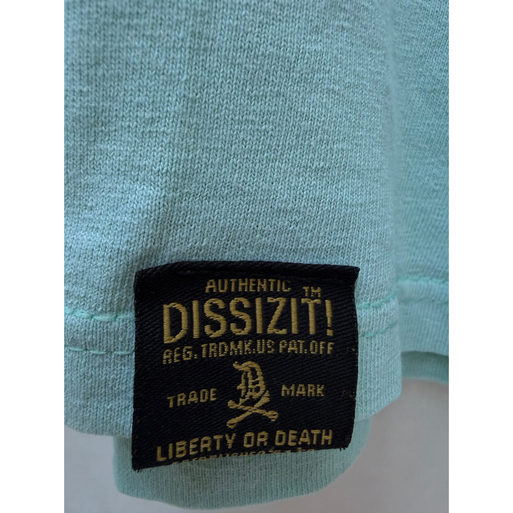 Dissizit Graphic T Shirt Mens XXL Mint Green Streetwear Skull Logo Tee