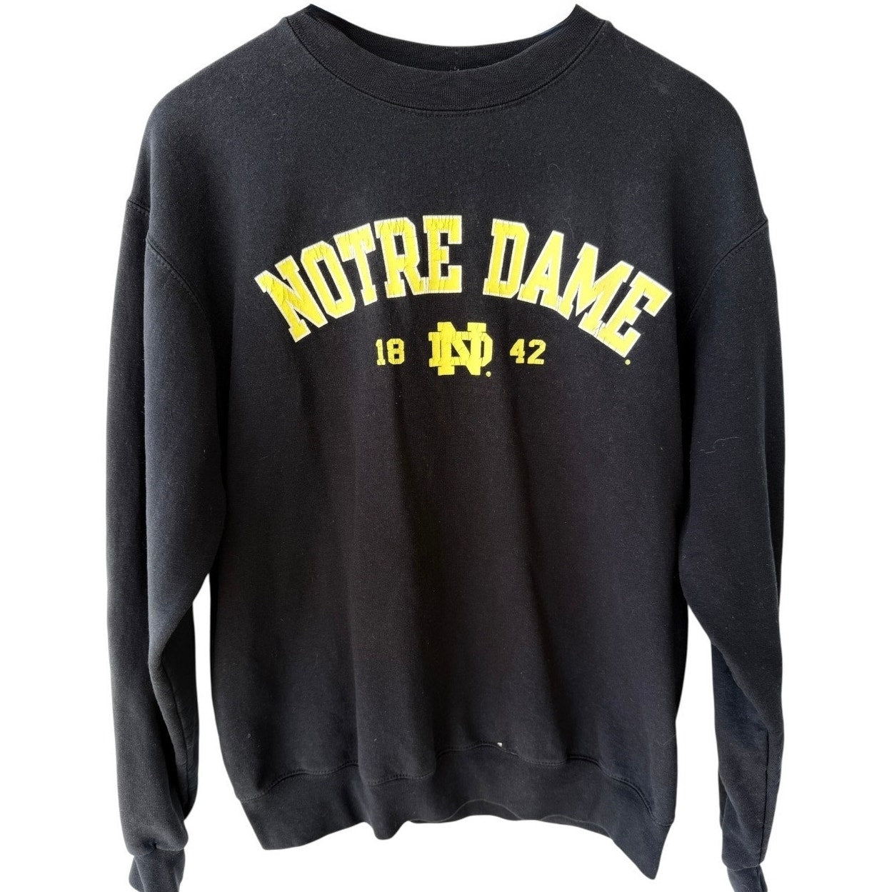Champion Notre Dame Sweatshirt Mens Medium Navy Blue Crewneck NCAA