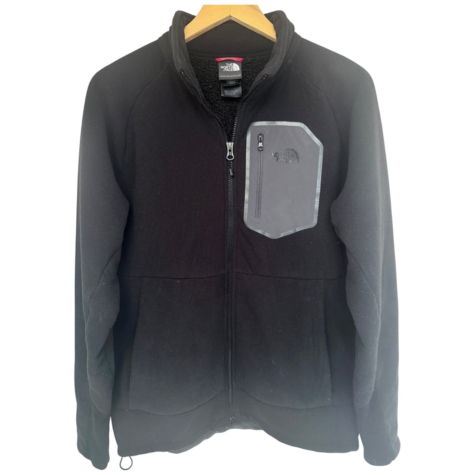 The North Face Fleece Jacket Mens Medium Black Full Zip Outdoor Jacket