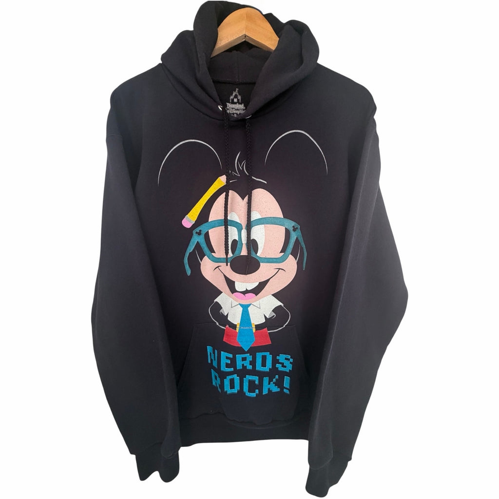 Disneyland Mickey Mouse Nerds Rock Hoodie Mens M