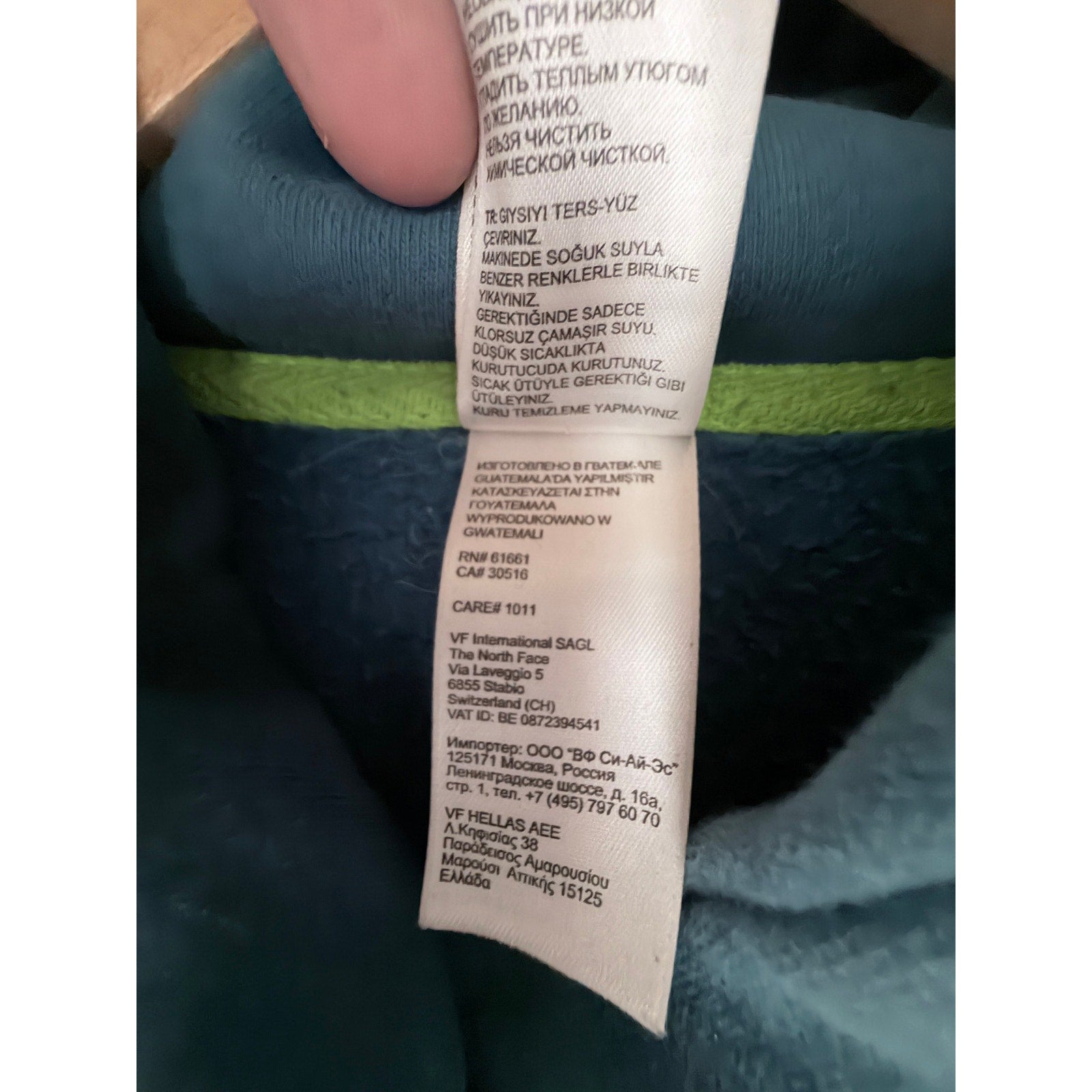The North Face Blue Green Hoodie Mens Small