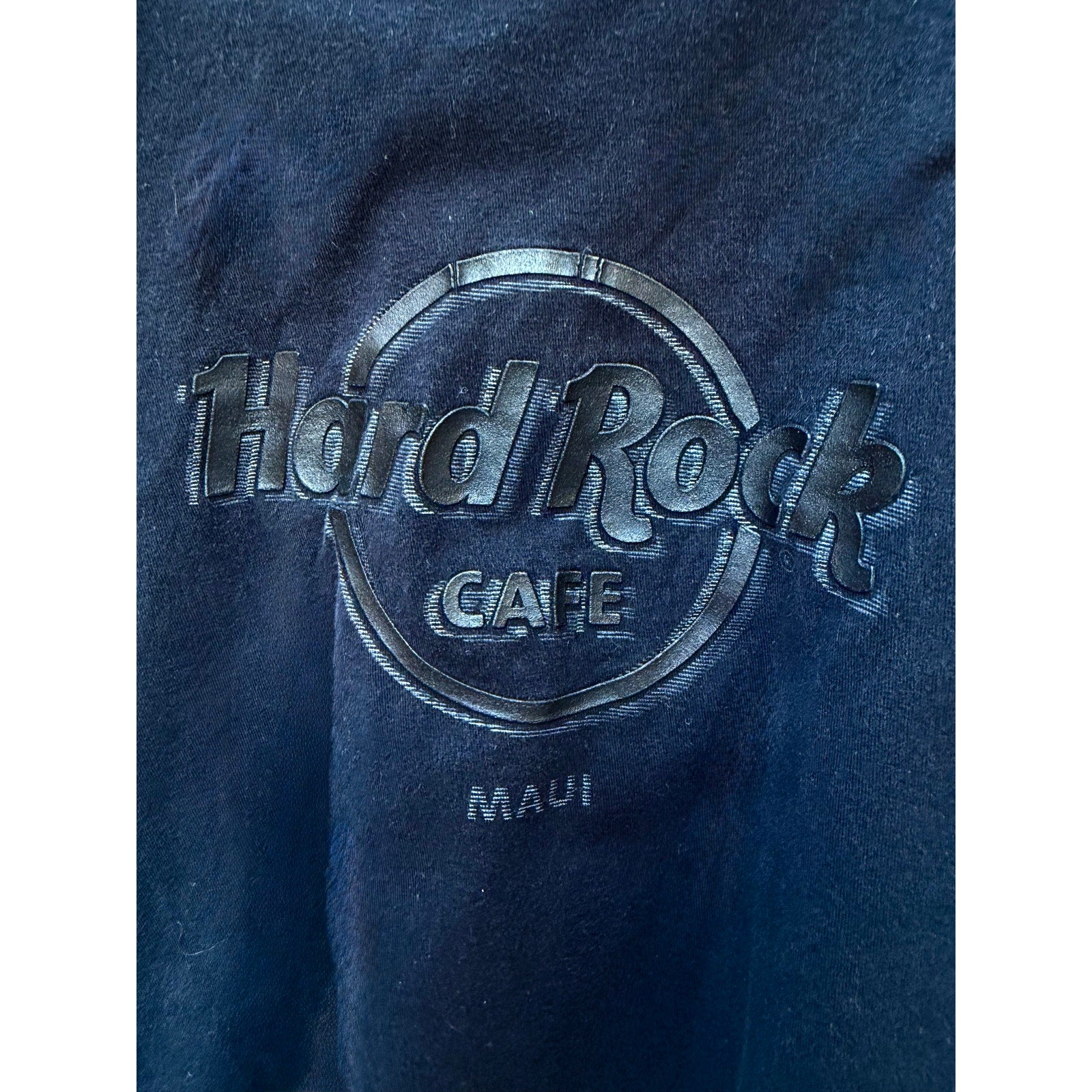 Hard Rock Cafe Maui T Shirt Mens XL Black Tonal Logo Tee