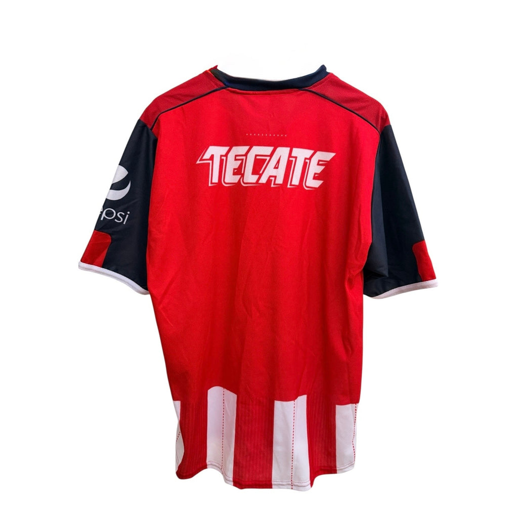 Chivas Remini Guadalajara Soccer Jersey Mens Red White Striped Futbol Shirt
