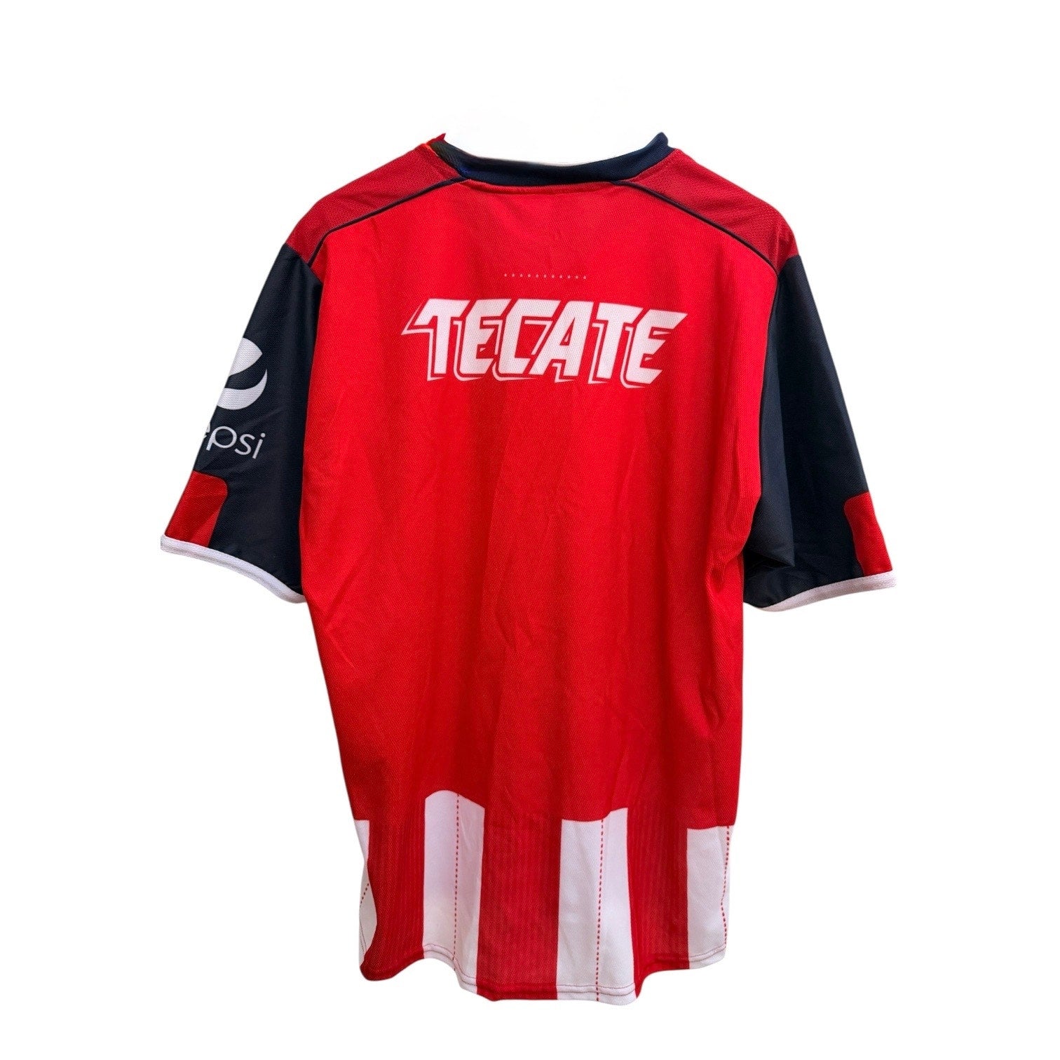 Chivas Remini Guadalajara Soccer Jersey Mens Red White Striped Futbol Shirt