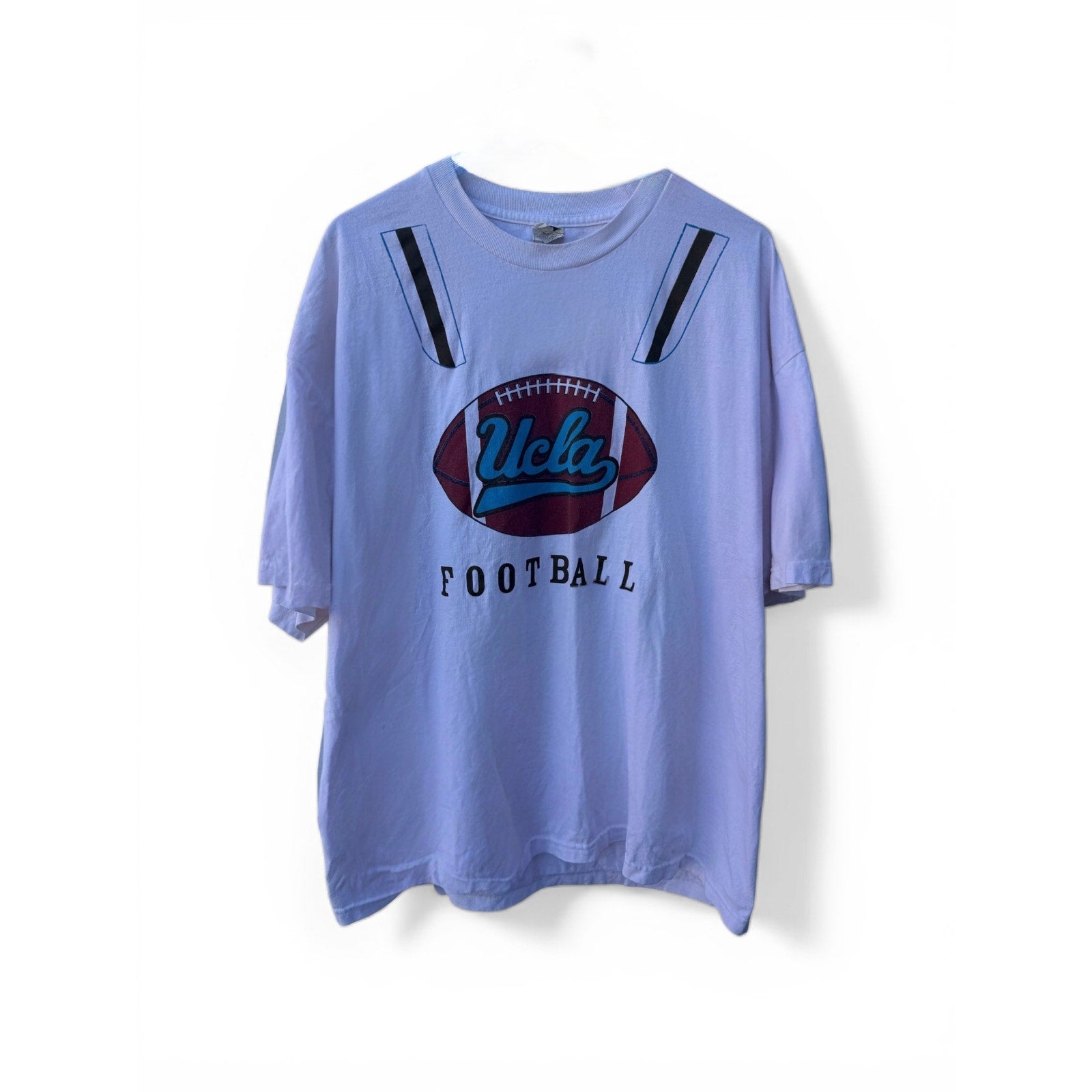 UCLA Bruins Football Roster T Shirt Mens 2XL Blue Double Sided Graphic