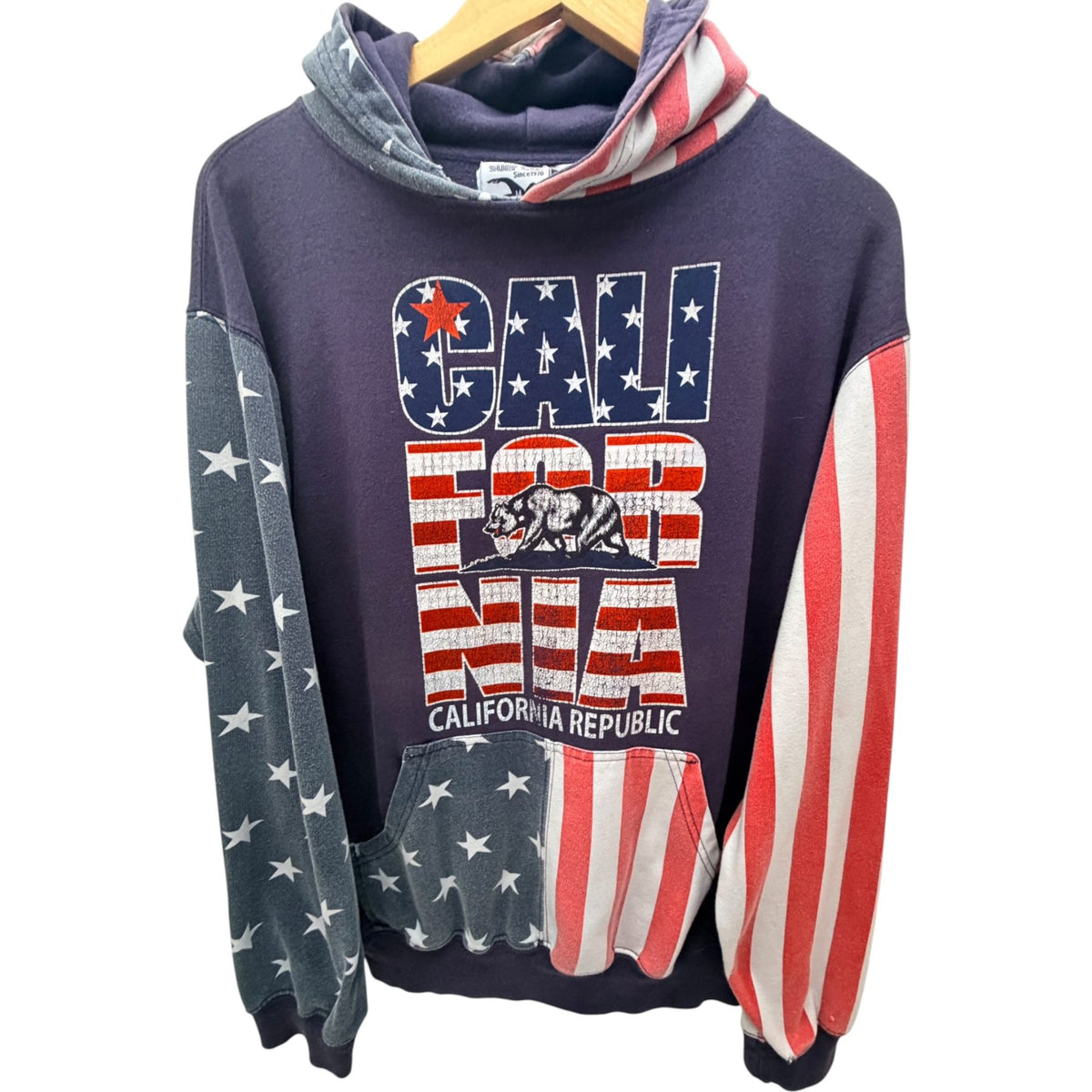 ESY Surf Co. Men's Navy Blue Hoodie — front view