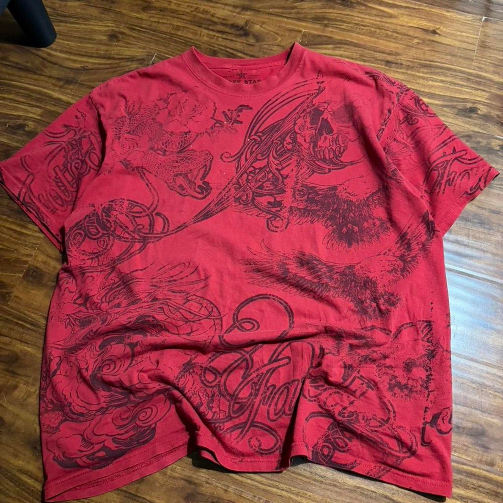 Vintage aop 2000s y2k grey
