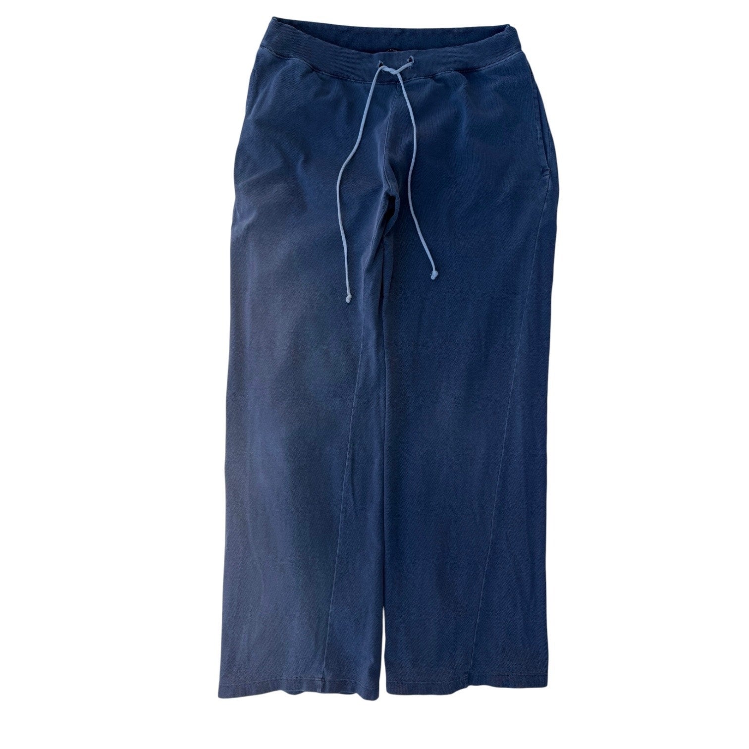 Brandy Melville Sweatpants Womens Blue Wide Leg Lounge Drawstring Casual
