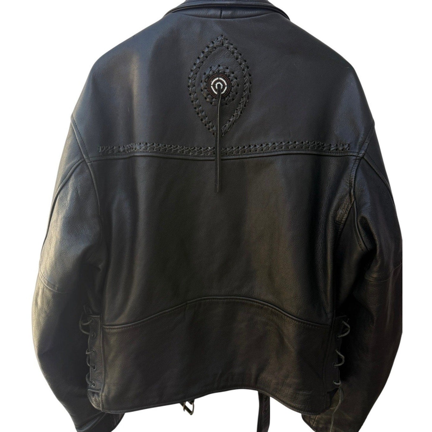 Leather Mill Western Biker Leather Jacket Mens 46 - product photo 2