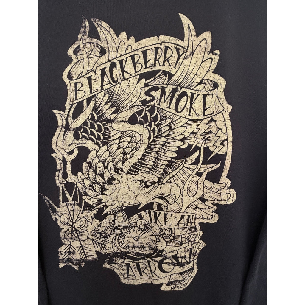 Blackberry Smoke Mens Medium Black Long Sleeve Band T Shirt Bayside USA