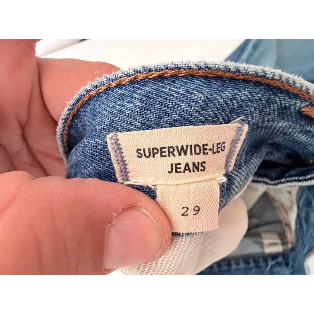 Madewell Superwide Leg Jeans Womens 29 Blue Denim
