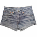 Levi's Premium 501 Shorts Womens Light Wash Distressed Denim Cutoff Jean Shorts