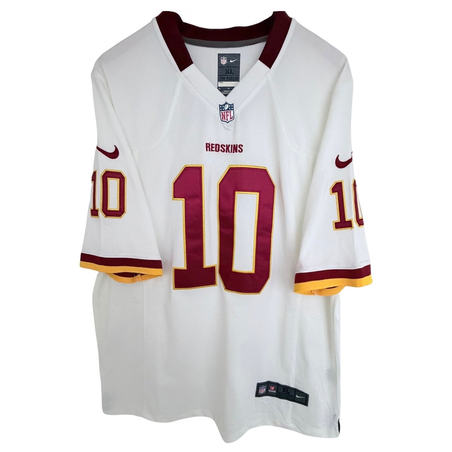 Nike Washington Commanders Robert Griffin III 10 NFL Field Jersey Mens XL White
