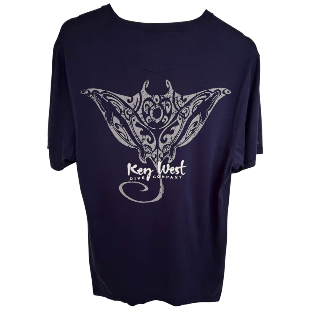 Crazy Shirts Men's Navy Blue Key West Dive Company T-Shirt — back view
