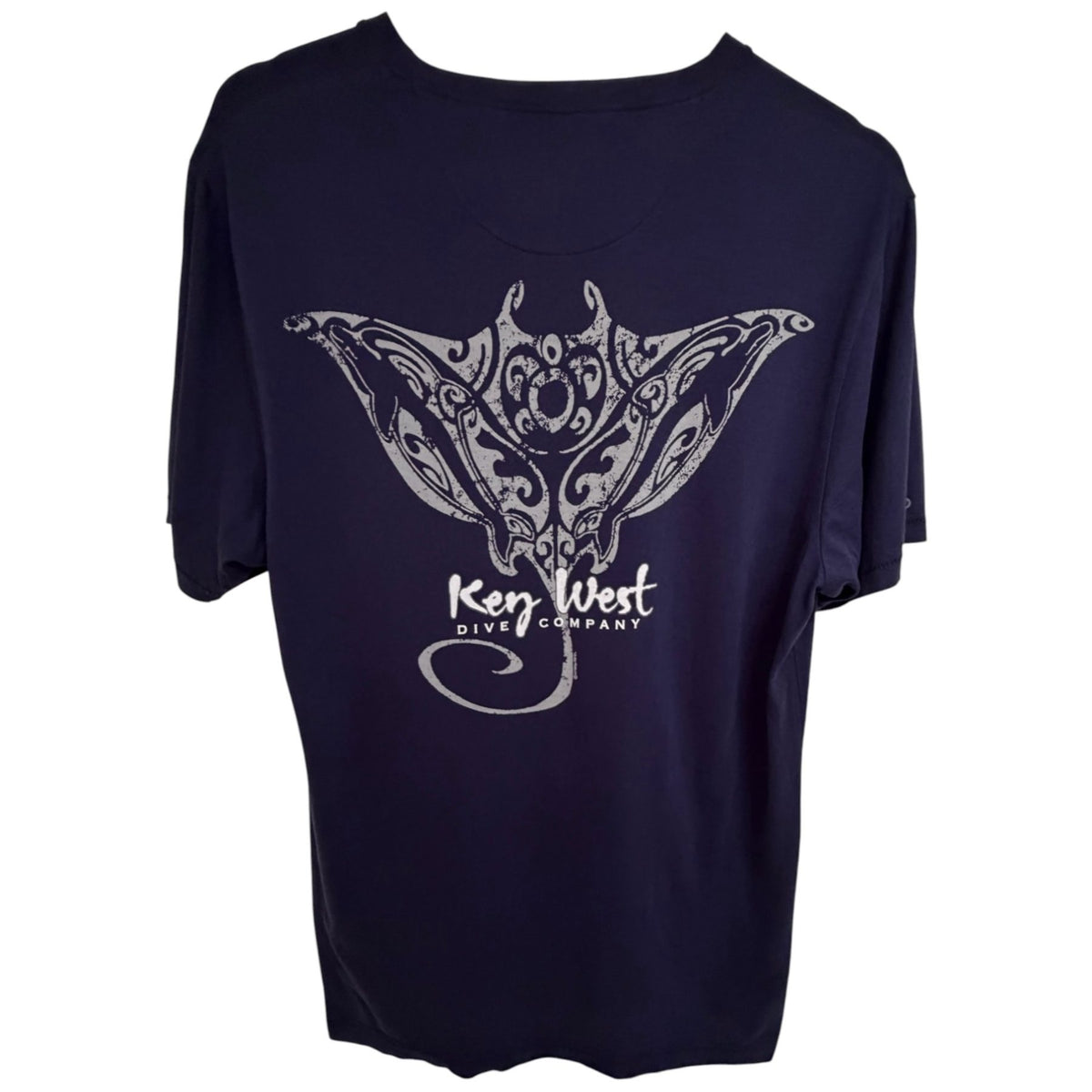 Crazy Shirts Men's Navy Blue Key West Dive Company T-Shirt — back view