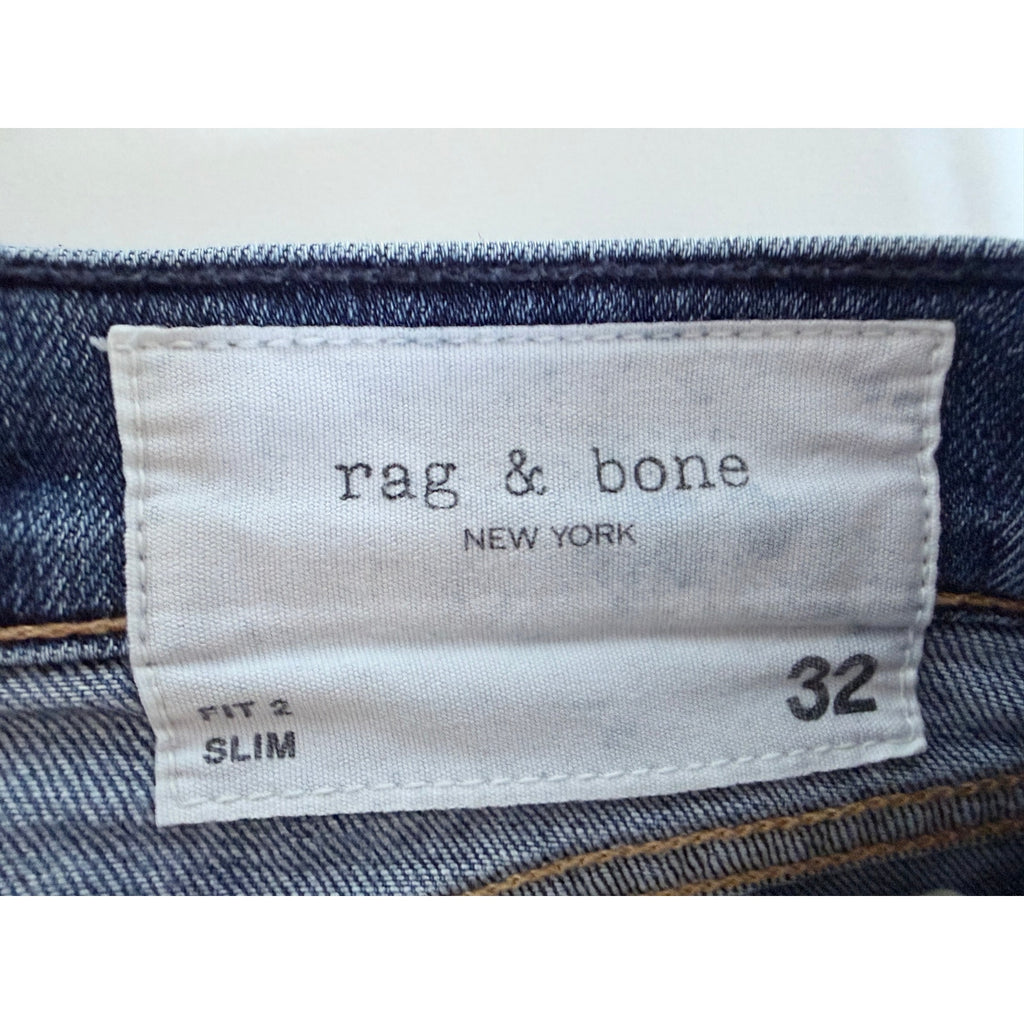 Rag & Bone Slim Fit Jeans Mens 32 Blue Denim Straight Leg Pants