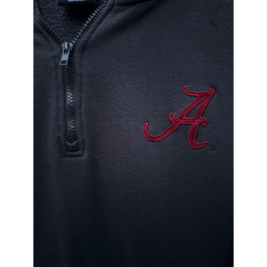 Alabama Crimson Tide Quarter Zip Sweatshirt M XXL Black Colosseum NCAA Pullover