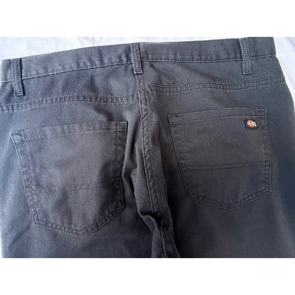 Dickies Mens Pants 36x32 Black Slim Taper Workwear Chino Durable Work Pants