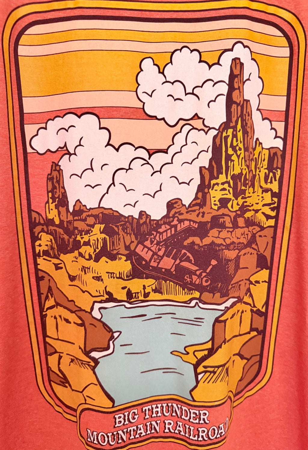 Disney Men's Orange Disney Crewneck T-Shirt — brand label