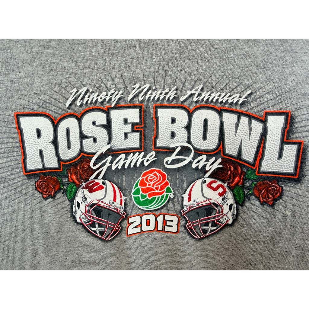 Rose Bowl 2013 Wisconsin vs Stanford T Shirt Mens XXL Gray Football Graphic Tee
