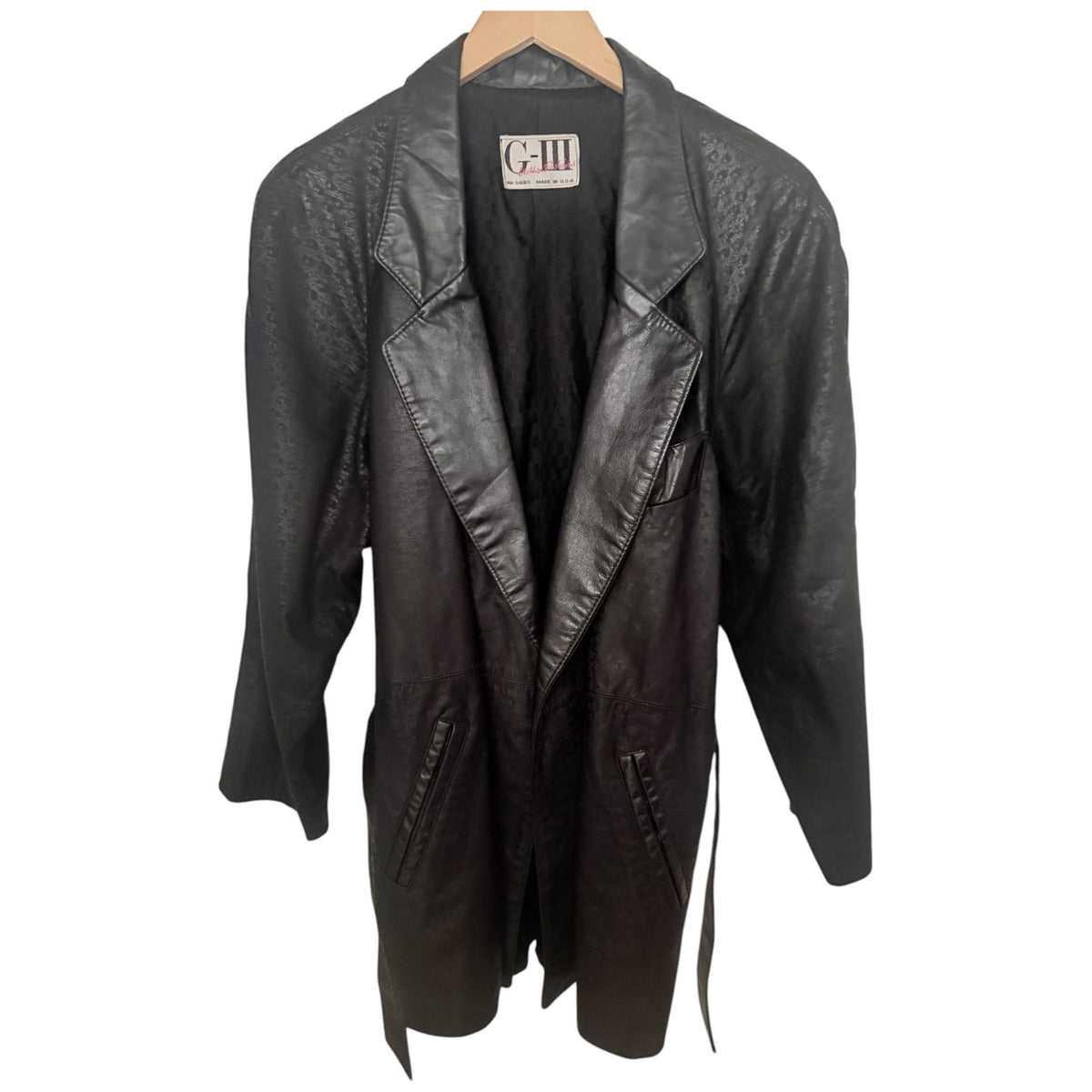 G-III Women's Black Oversized Cropped Hooded Coat — front view