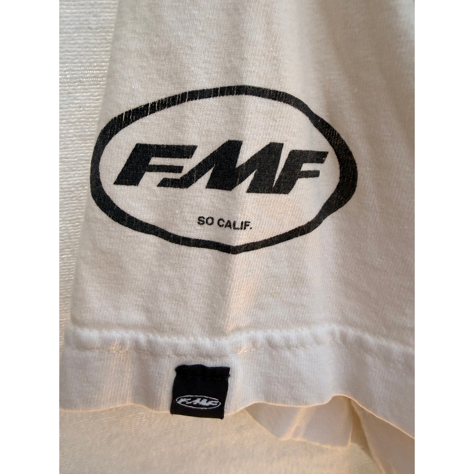 FMF So Cal Graphic T-Shirt Men’s Large Cream 100% Cotton Made in Mexico