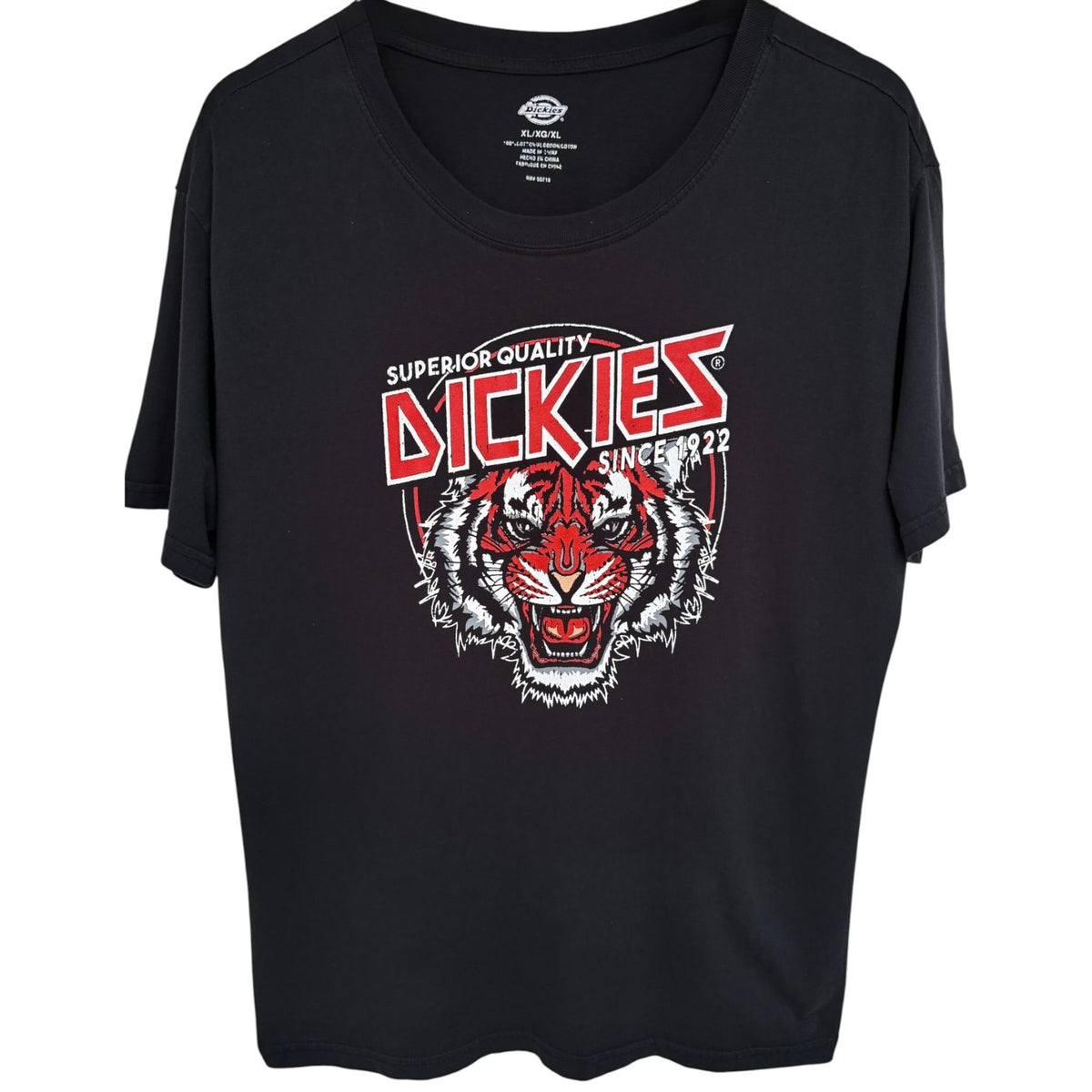 Dickies Men's Black Crewneck T-Shirt — front view
