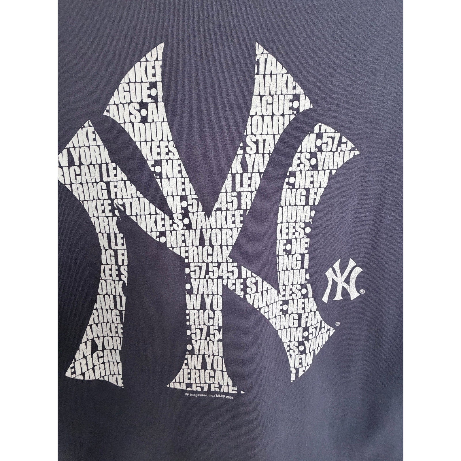 Majestic New York Yankees T Shirt Mens 2XL Blue MLB Graphic Logo additional view 3