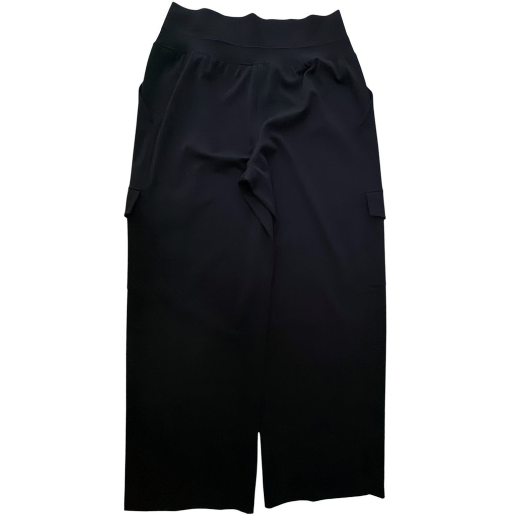 Athleta Wide Leg Cargo Pants Womens Medium Black Stretch Athleisure
