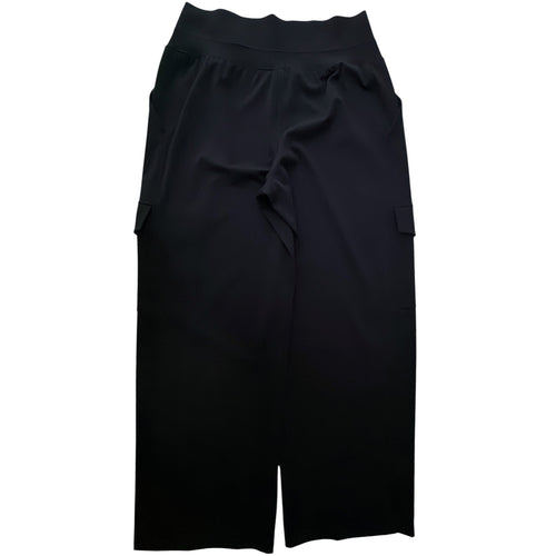 Athleta Wide Leg Cargo Pants Womens Medium Black Stretch Athleisure