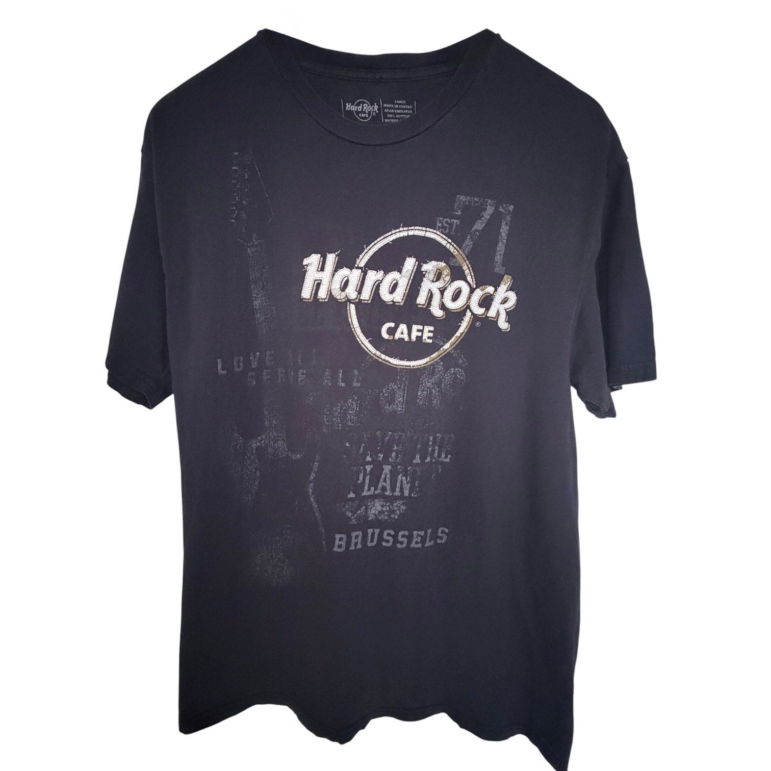Hard Rock Cafe Cabo Wabo Cantina T Shirt Mens XL Black Graphic Short Sleeve Tee