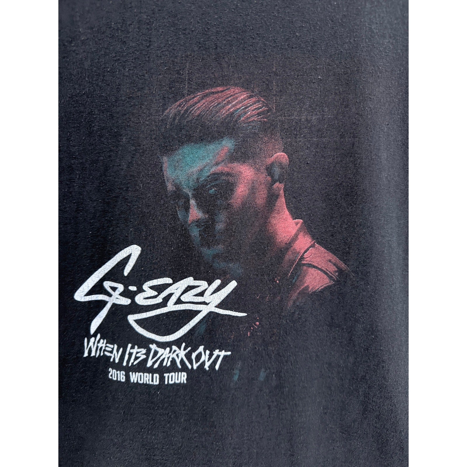 G-Eazy When Its Dark Out Tour T Shirt Mens Medium Black Rap Concert Tee 2016