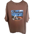 Indian Motorcycle Kansas City Graphic T Shirt Mens 2XL Brown Logo Tee