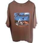 Indian Motorcycle Kansas City Graphic T Shirt Mens 2XL Brown Logo Tee
