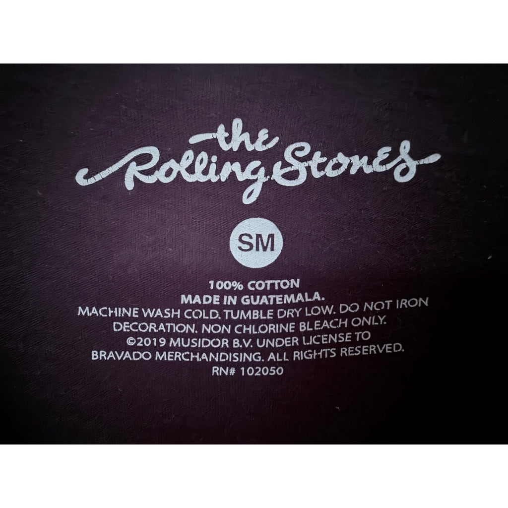 Rolling Stones 1975 US Tour Tongue Logo Graphic T Shirt Womens Small/Med Black