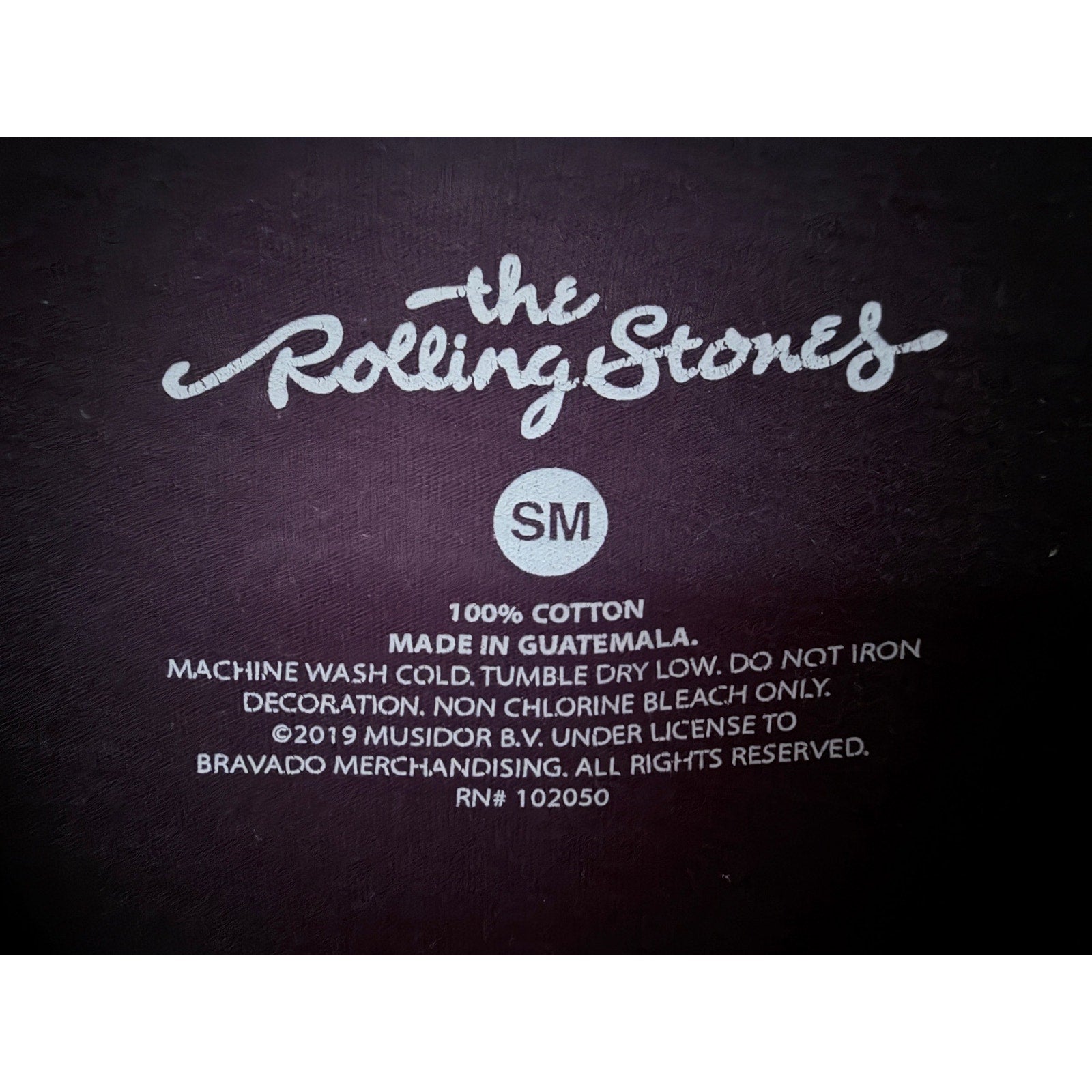 Rolling Stones 1975 US Tour Tongue Logo Graphic T Shirt Womens Small/Med Black