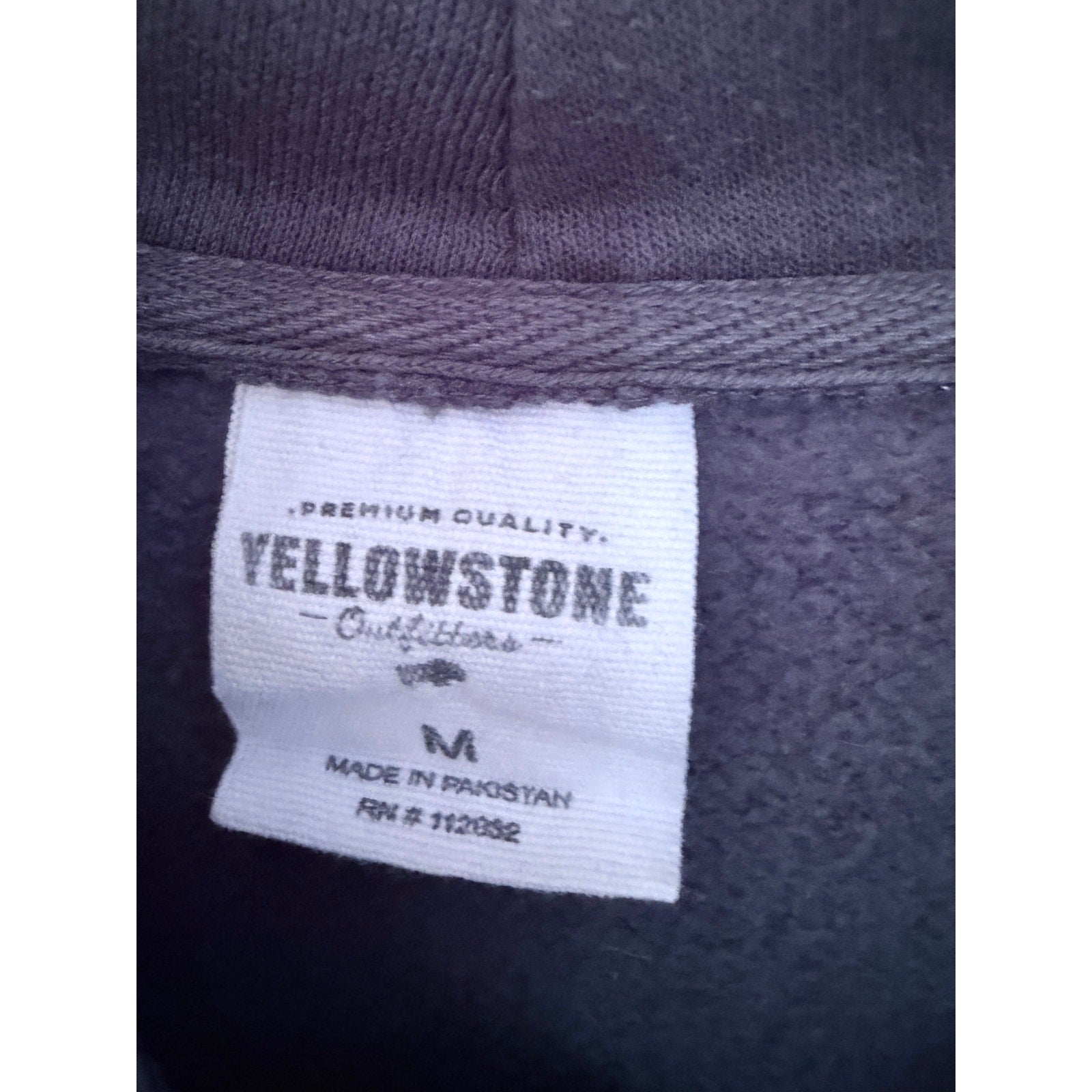 Yellowstone National Park Hoodie Mens Medium Gray Pullover Sweatshirt